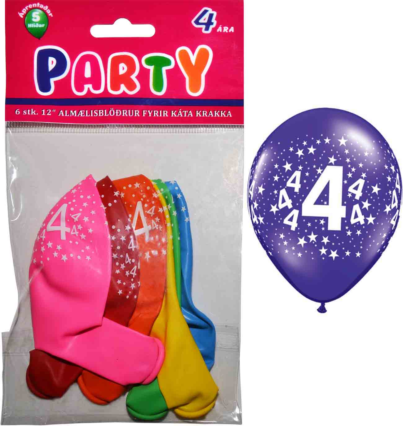 PARTÝ BLÖÐRUR vörunr. 70602-00